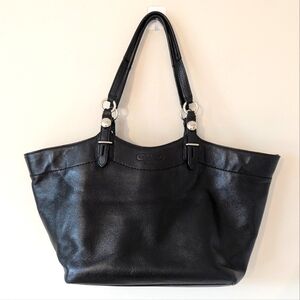 Coach Black Pebble Leather Tote
